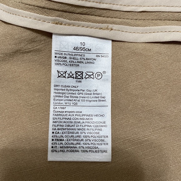 Banana Republic Linen Blend Button Down Beige Midi Dress - Picture 5 of 8